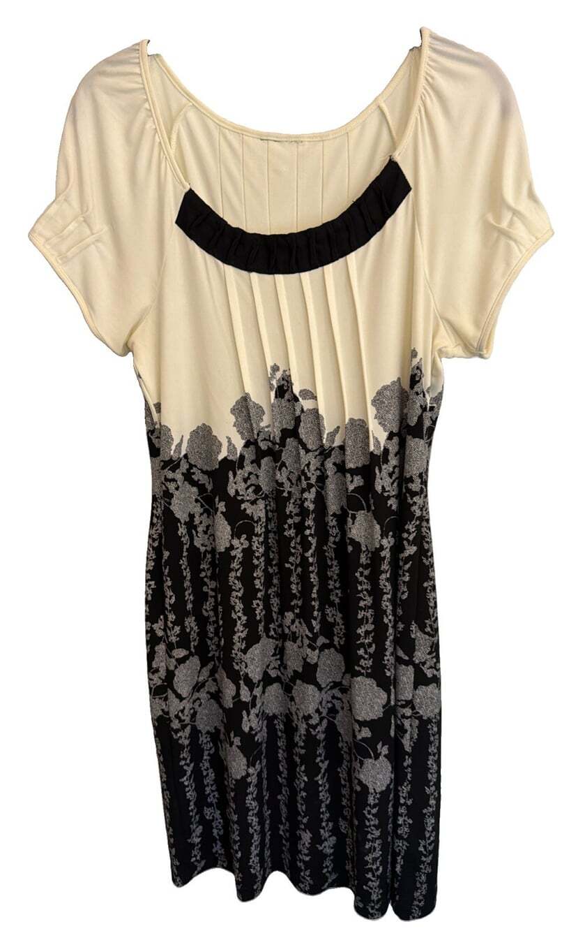 VNTG Anthropologie x Ric Rac Ink Brush Floral Tunic Dress Pit2Pit32/L33” No Tags